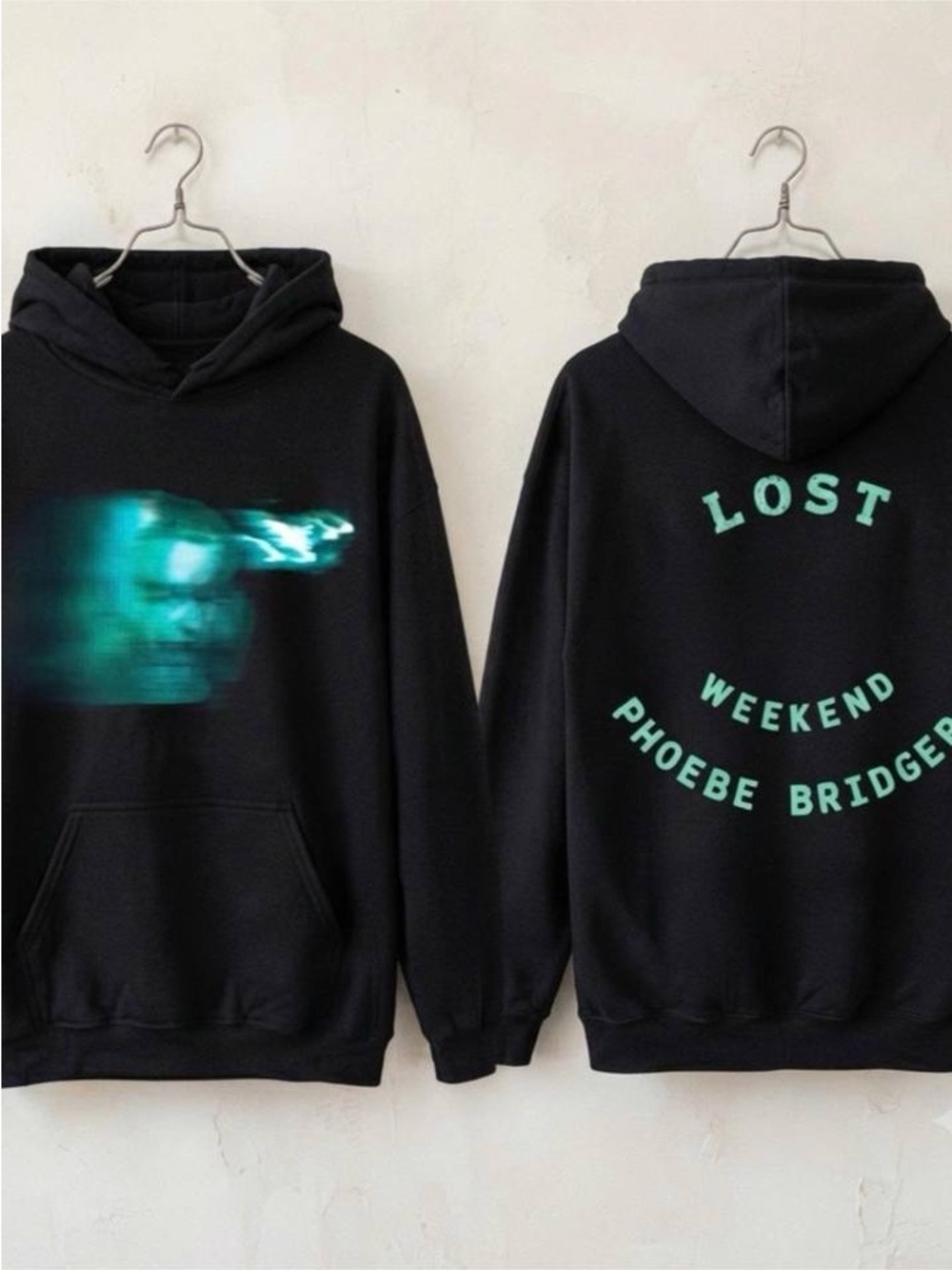 Gildan Black Hoodie with Teal Graphic 'Lost Weekend'